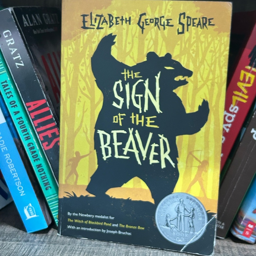 Scholastic Yellow and Black 'The Sign of the Beaver' Book